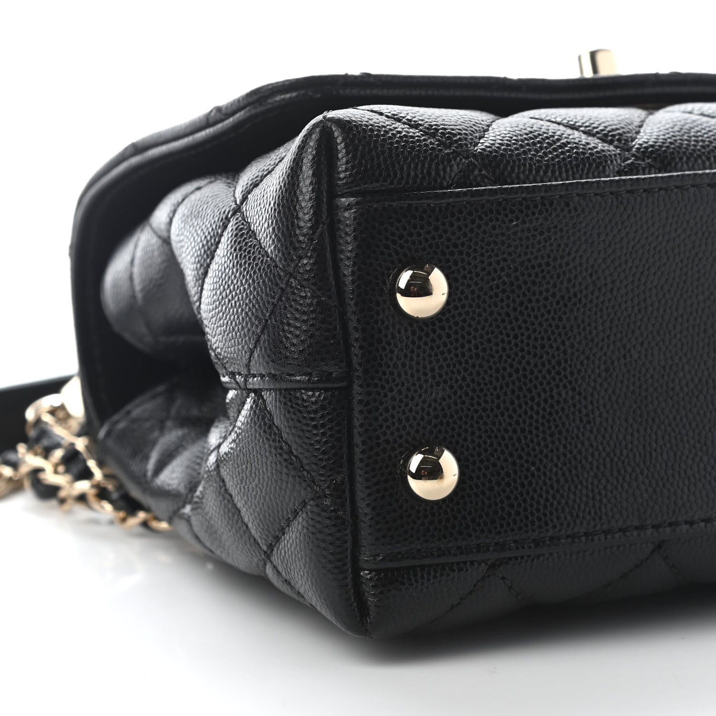 Caviar Quilted Extra Mini Coco Handle Flap Black