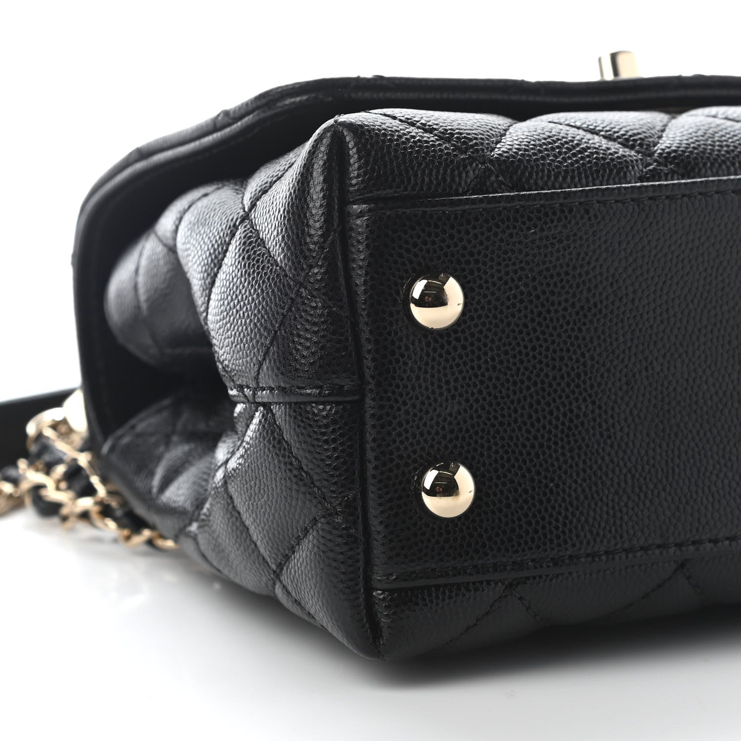 Chanel Caviar Quilted Extra Mini Coco Handle Flap Black 8 of 9
