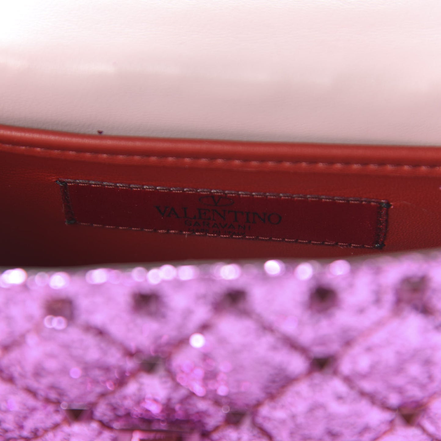 Glitter Mini Rockstud Spike Shoulder Bag Water Lilac
