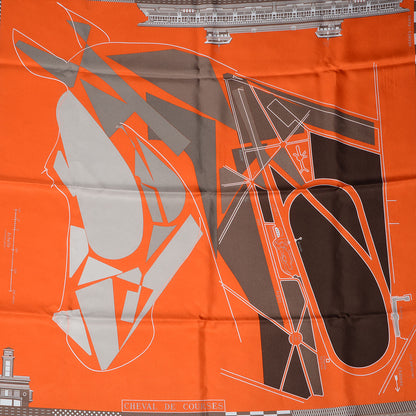 Hermes Silk Cheval De Courses Scarf 90 1 of 5