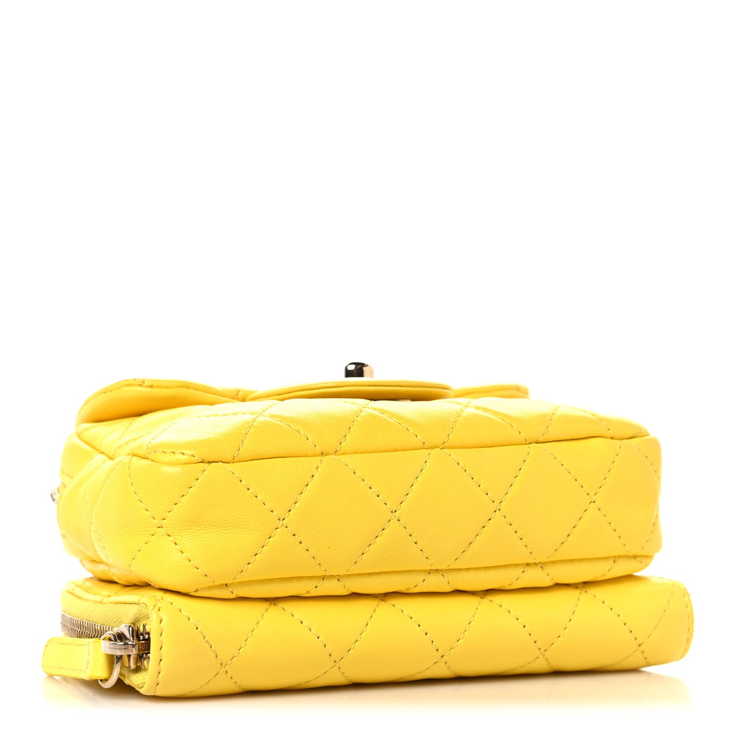 Chanel Lambskin Quilted New Mini Flap Yellow 4 of 11