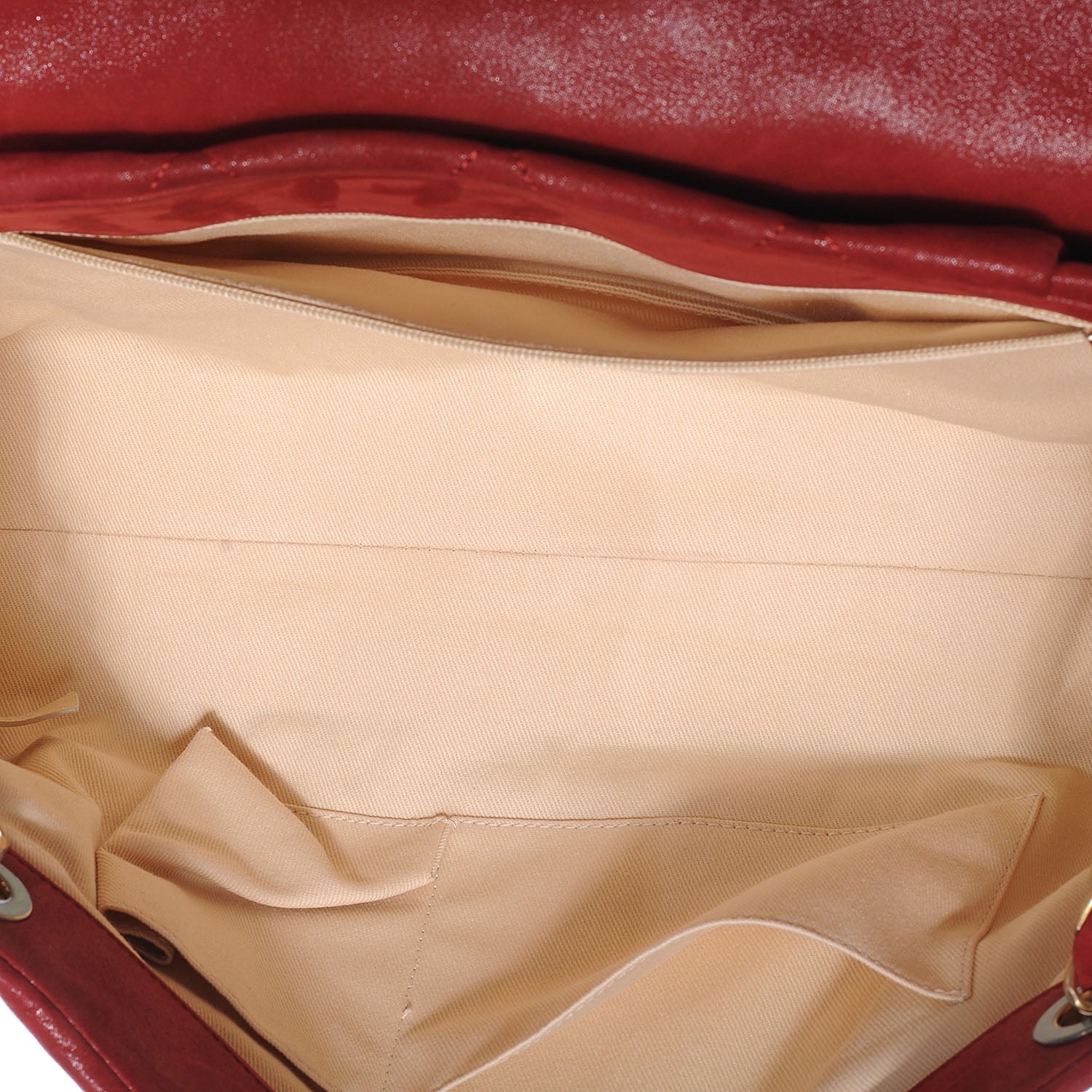 Chanel Iridescent Calfskin Chic Quilt Large Flap Red 5 of 7