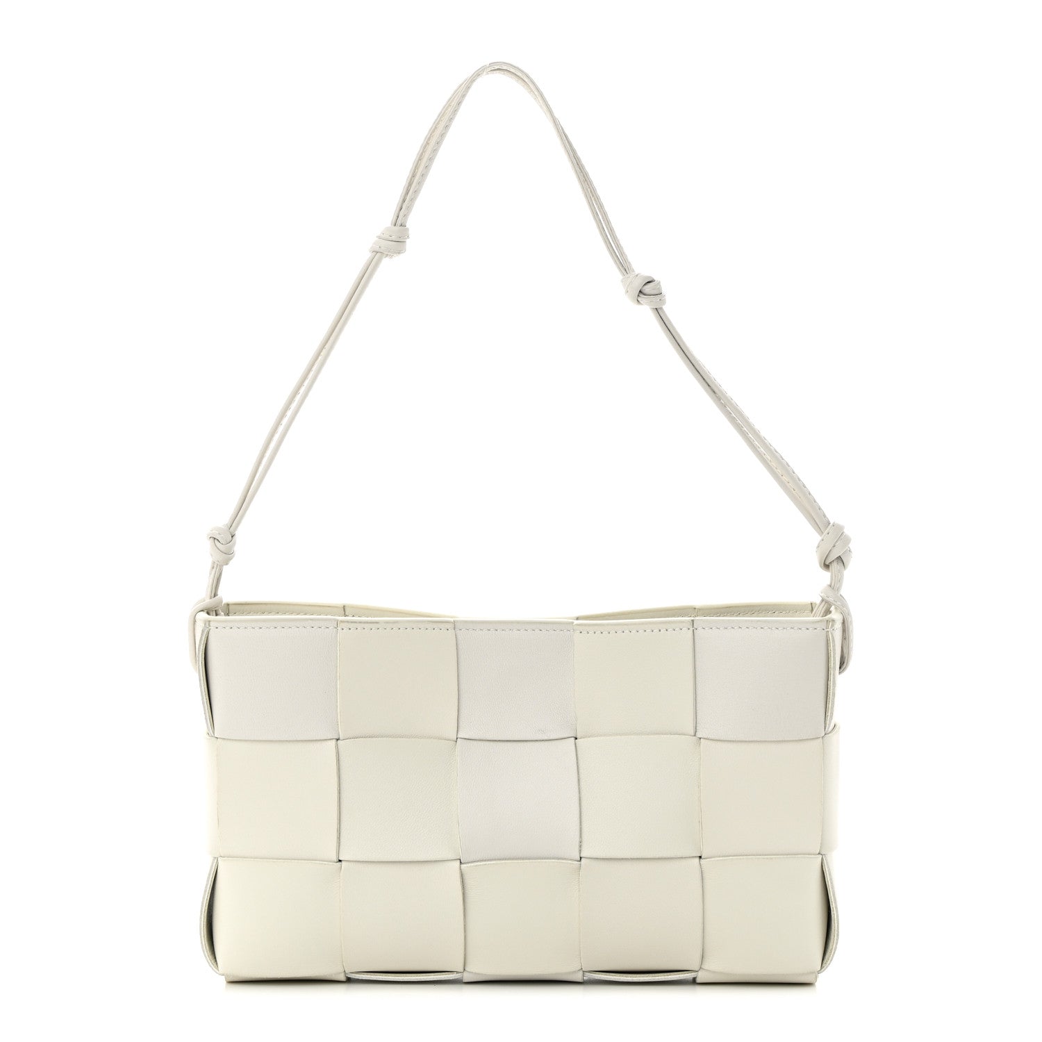 Bottega Veneta Calfskin Maxi Intrecciato Cassette Pouch On Strap Chalk 1 of 15