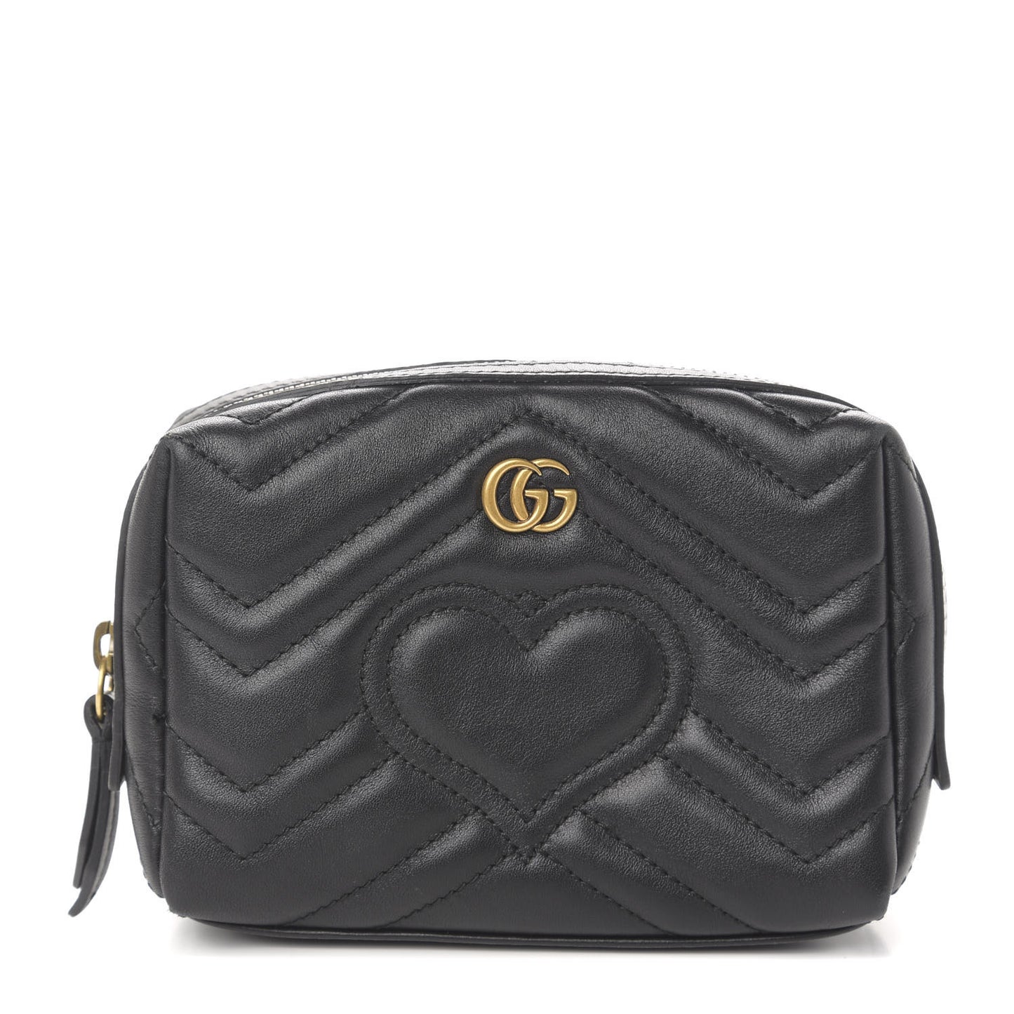 Calfskin Matelasse GG Marmont Cosmetic Case Black