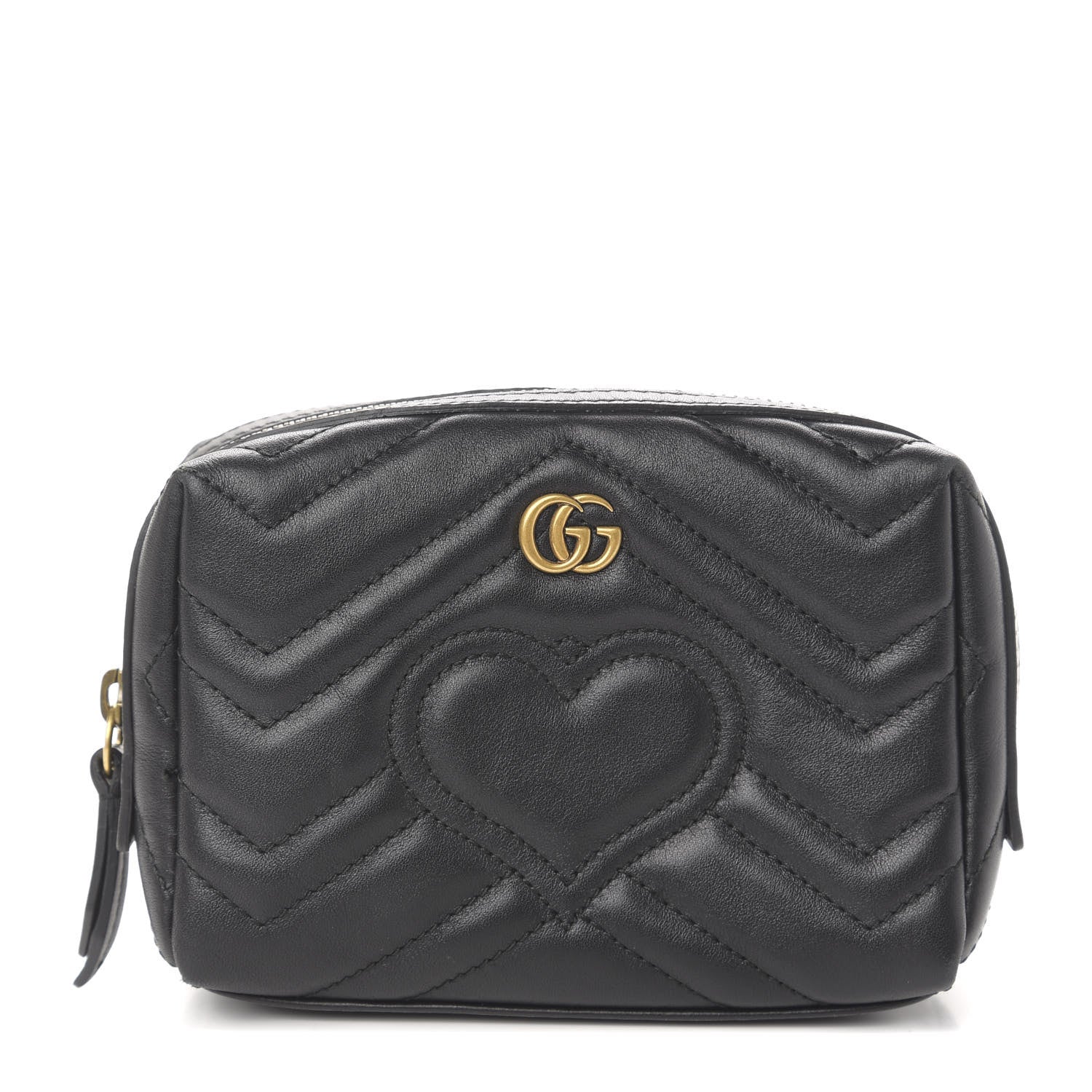 Gucci Calfskin Matelasse GG Marmont Cosmetic Case Black 1 of 8