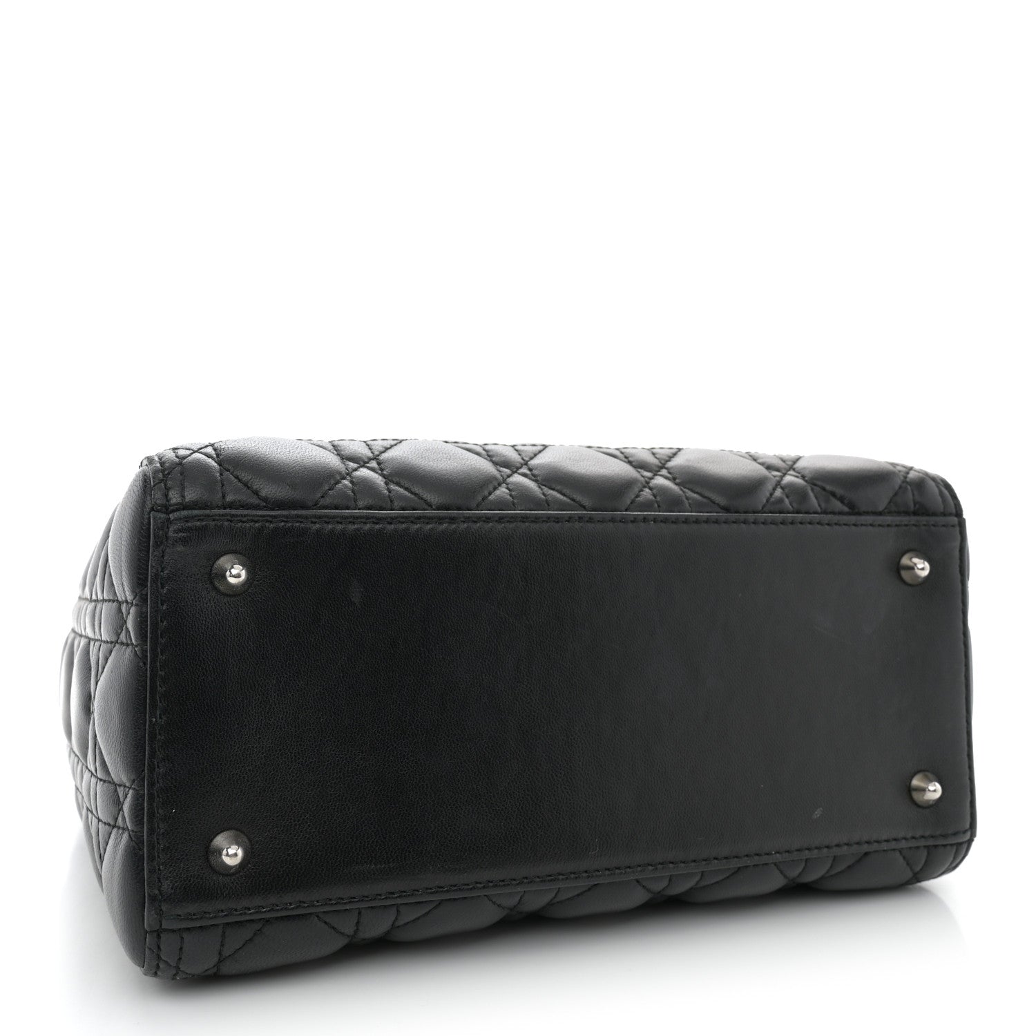 Christian Dior Lambskin Cannage Medium Lady Dior Black 4 of 14