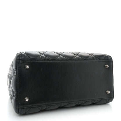 Christian Dior Lambskin Cannage Medium Lady Dior Black 4 of 14