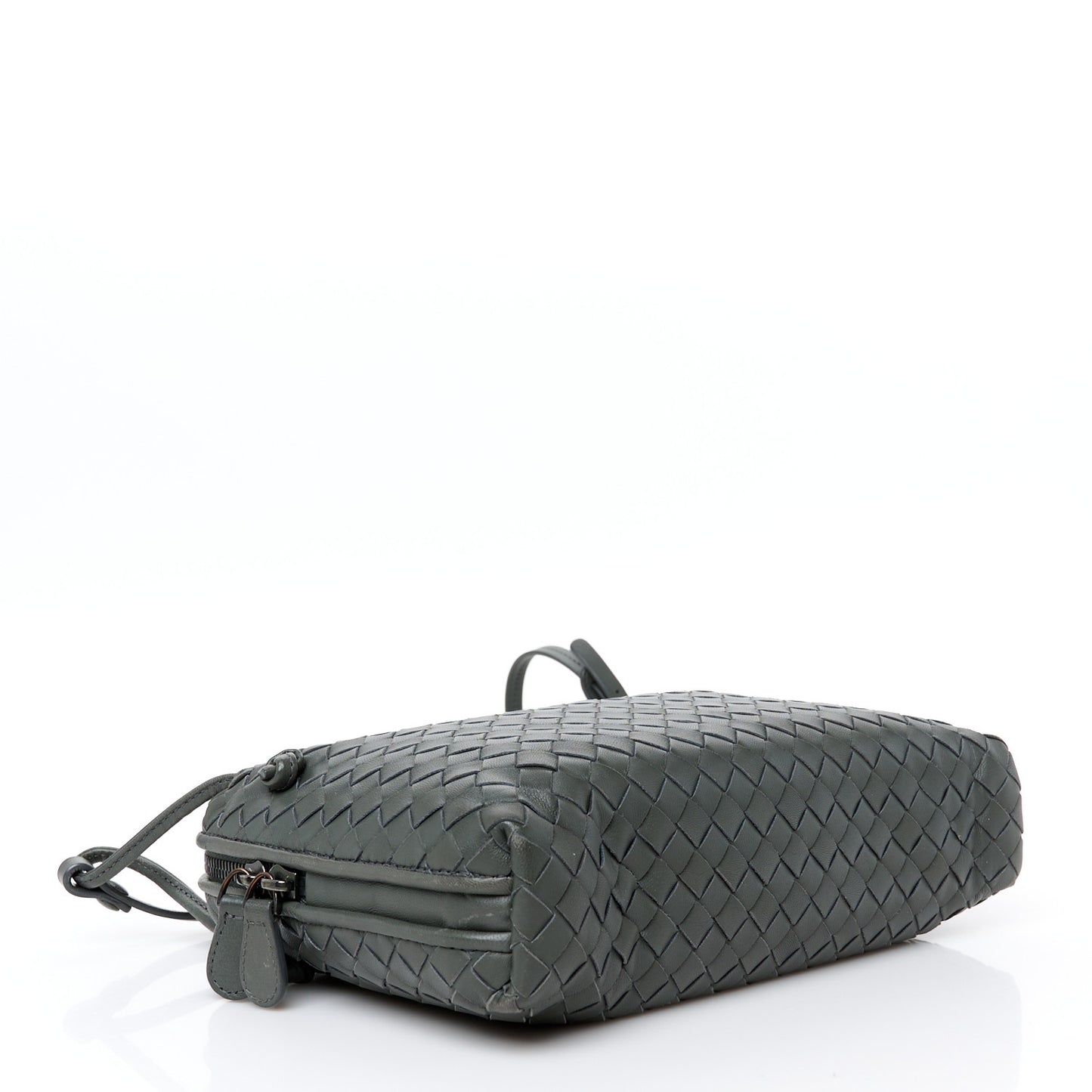 Nappa Intrecciato Nodini Crossbody Messenger New Light Grey