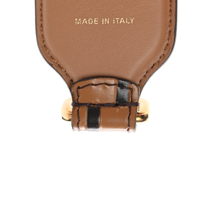 Fendi Calfskin FF 1974 Embossed Mini Strap You Tobacco Black 6 of 6
