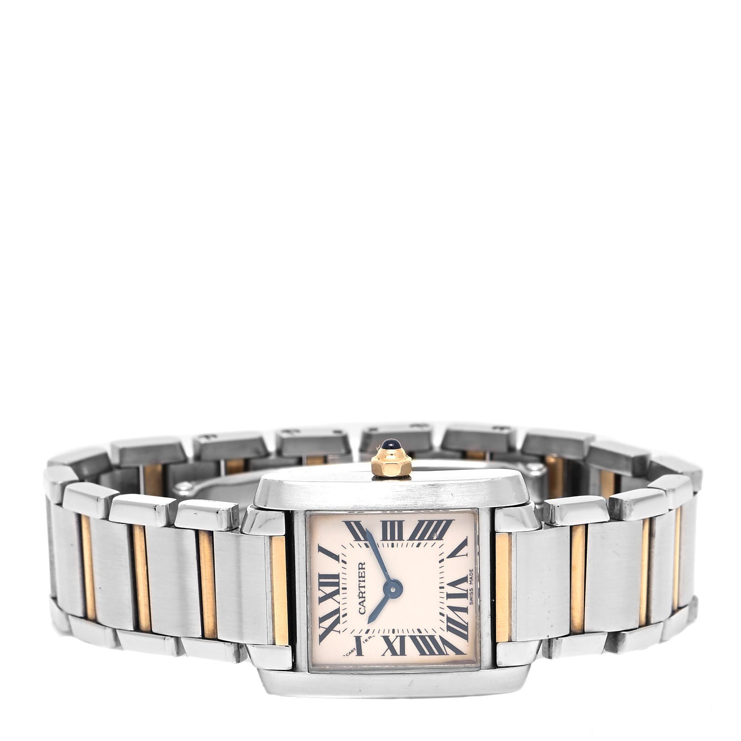 Cartier Stainless Steel 18K Yellow Gold 20mm Tank Francaise Quartz Watch 2 of 4