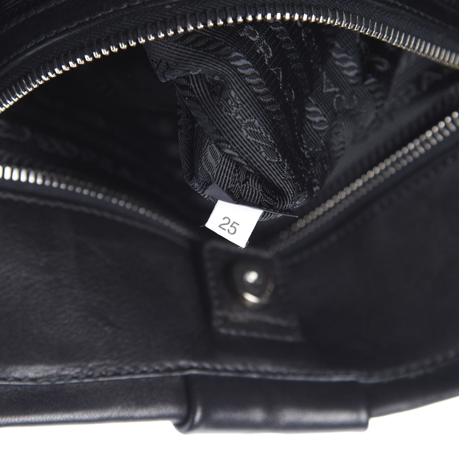Prada Soft Calf Shoulder Bag Black 7 of 12