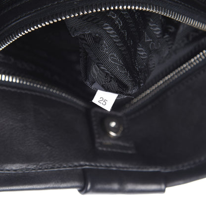 Prada Soft Calf Shoulder Bag Black 7 of 12