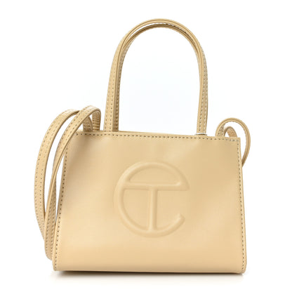 Telfar Vegan Leather Small Shopping Bag Cream 1 of 9