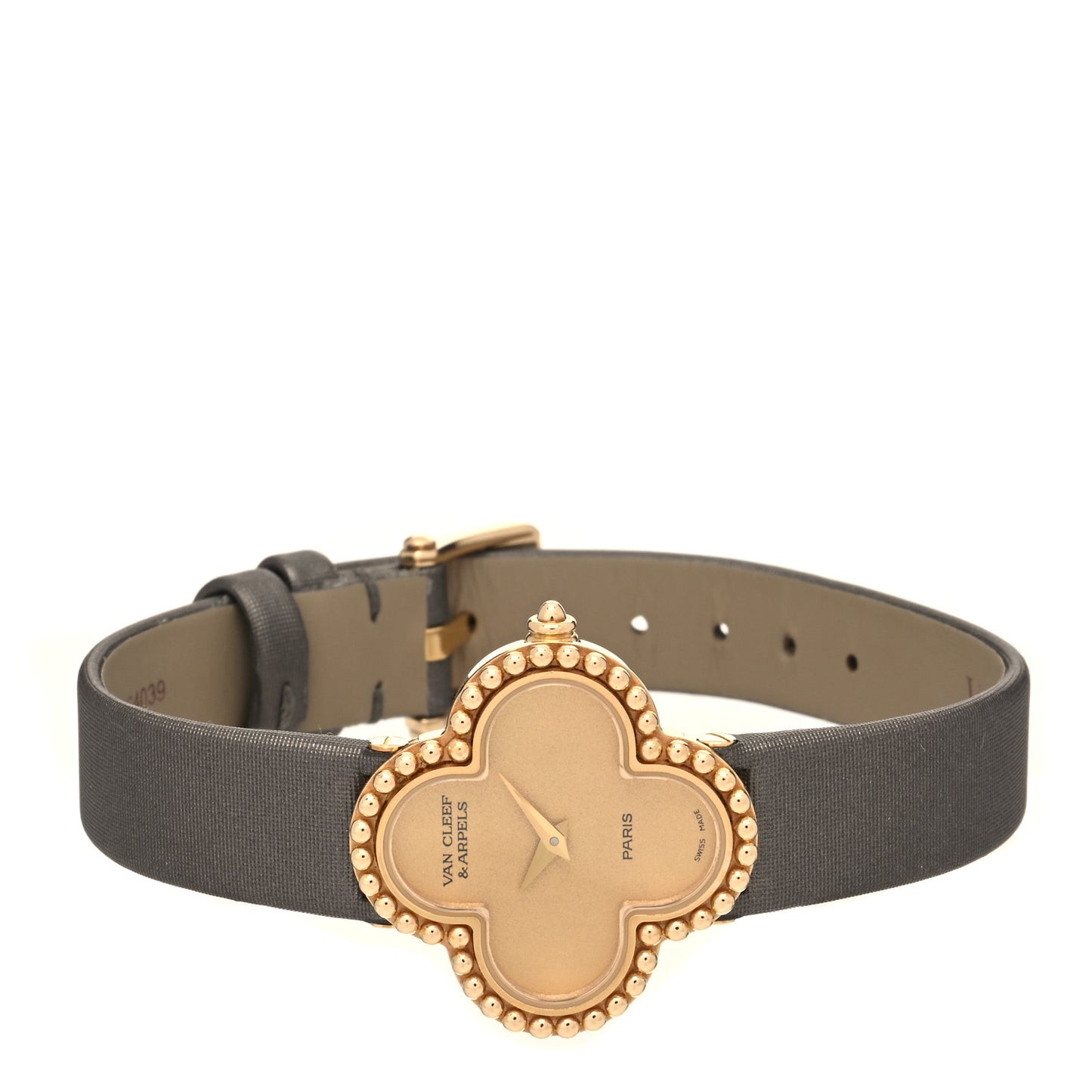 18K Yellow Gold Satin 26mm Alhambra Quartz Watch Gold