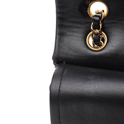 Chanel Lambskin Quilted Medium Double Flap Black 14 of 17