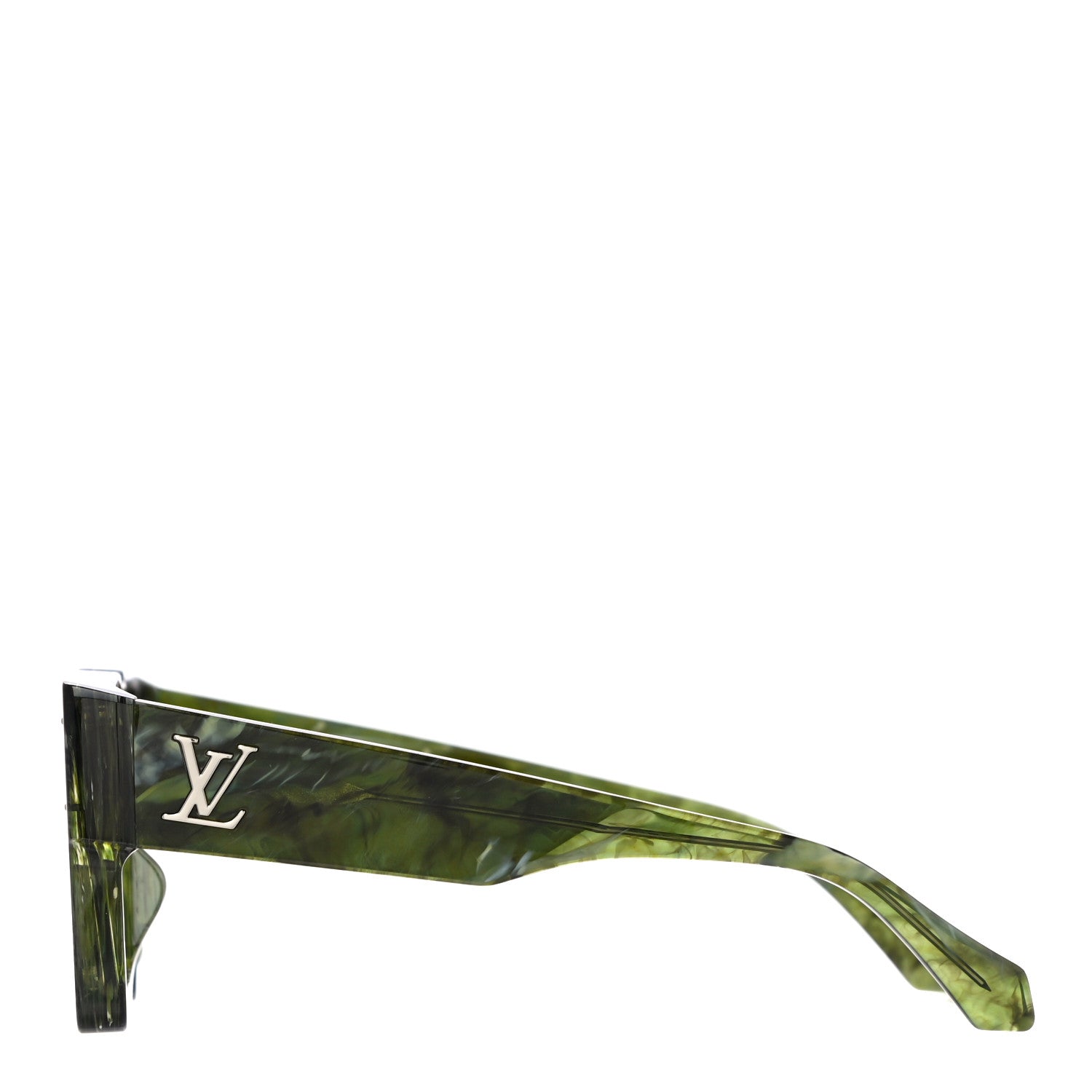 Louis Vuitton Acetate Marble Effect Swarovski Cyclone Sunglasses Z1552W Green 2 of 8