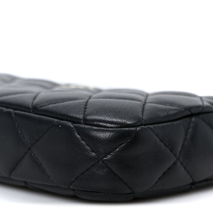 Chanel Lambskin Quilted Small Clutch With Chain Black 12 of 13