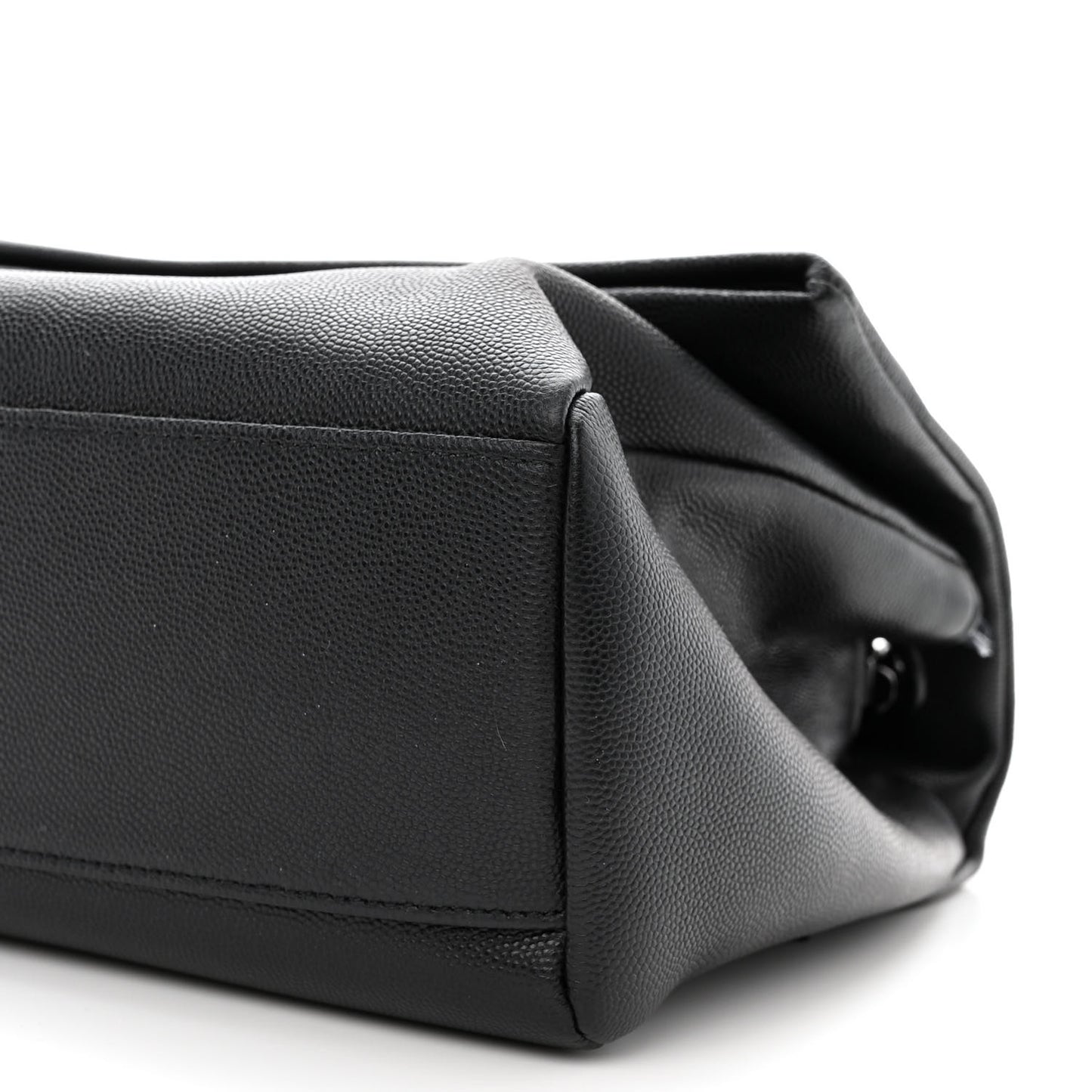 Grain De Poudre Medium West Hollywood Monogram Fold-Over Black