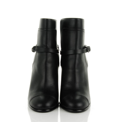 Chanel Calfskin Buckle Short Boots 36 Black 2 of 7