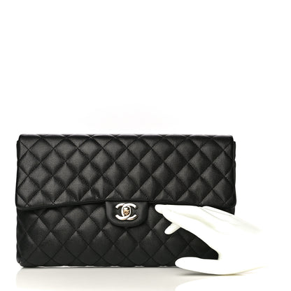 Chanel Caviar Quilted Flap Clutch Black 2 of 13