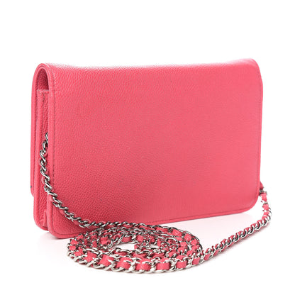 Chanel Caviar Wallet On Chain WOC Pink 3 of 12