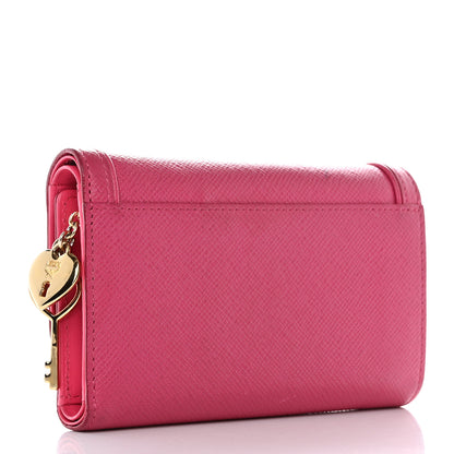MCM Visetos Studded Compact Wallet Pink 3 of 9