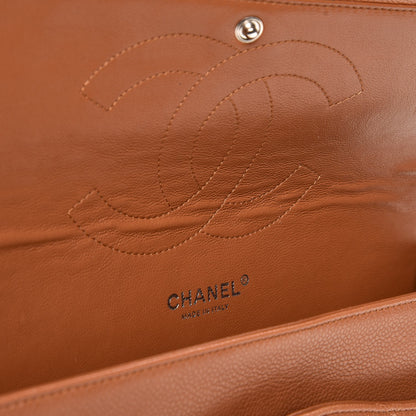 Chanel Caviar Quilted Jumbo Double Flap Light Brown 10 of 11