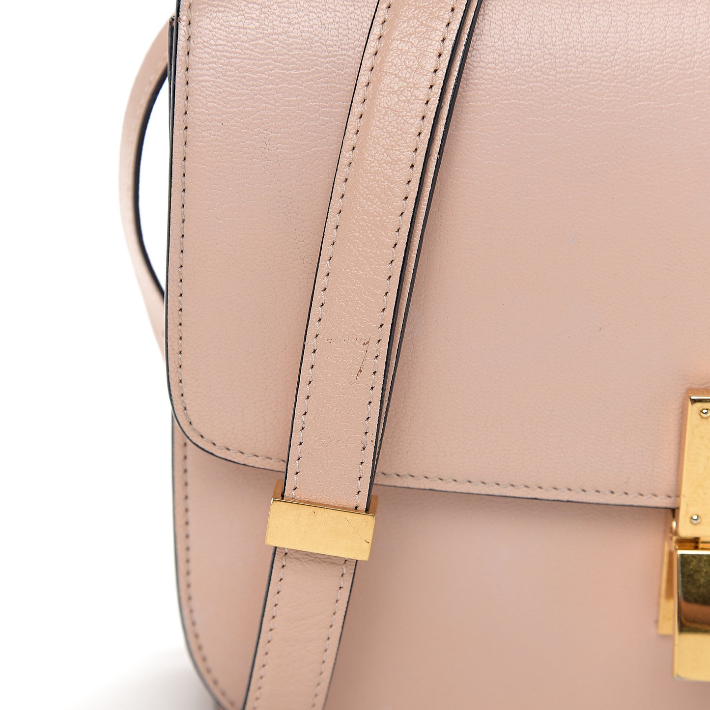 Liege Calfskin Medium Classic Box Flap Bag Powder