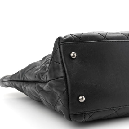 Chanel Calfskin Quilted Large Coco Pleats Tote Black 11 of 12