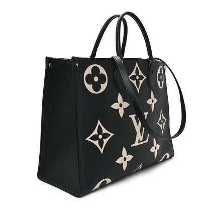 Louis Vuitton Empreinte Monogram Giant Onthego GM Black Beige 3 of 9