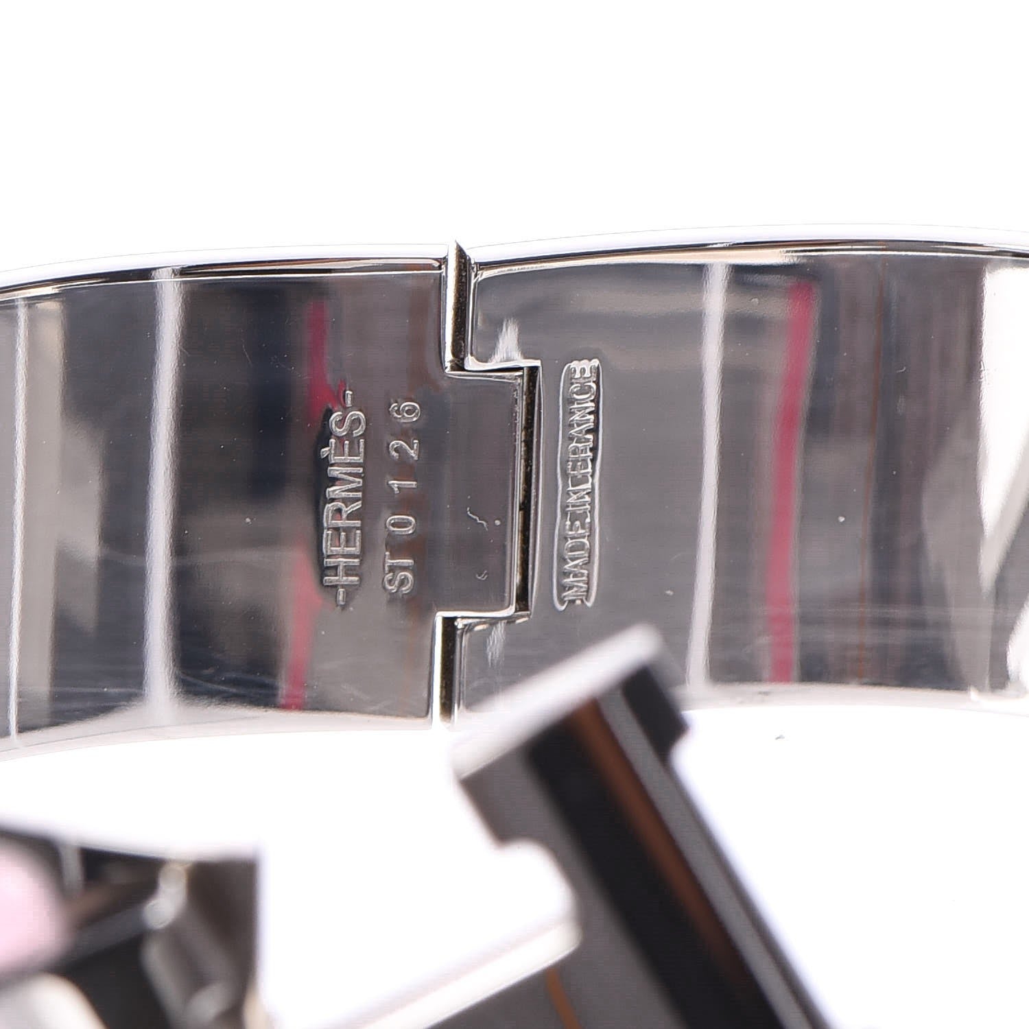 Hermes Enamel Wide Clic Clac H Bracelet PM Rose Nacarat 5 of 6