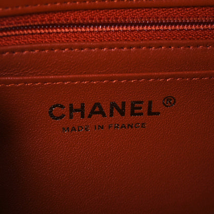 Chanel Tweed Quilted Mini Rectangular Flap Orange Multicolor 6 of 11