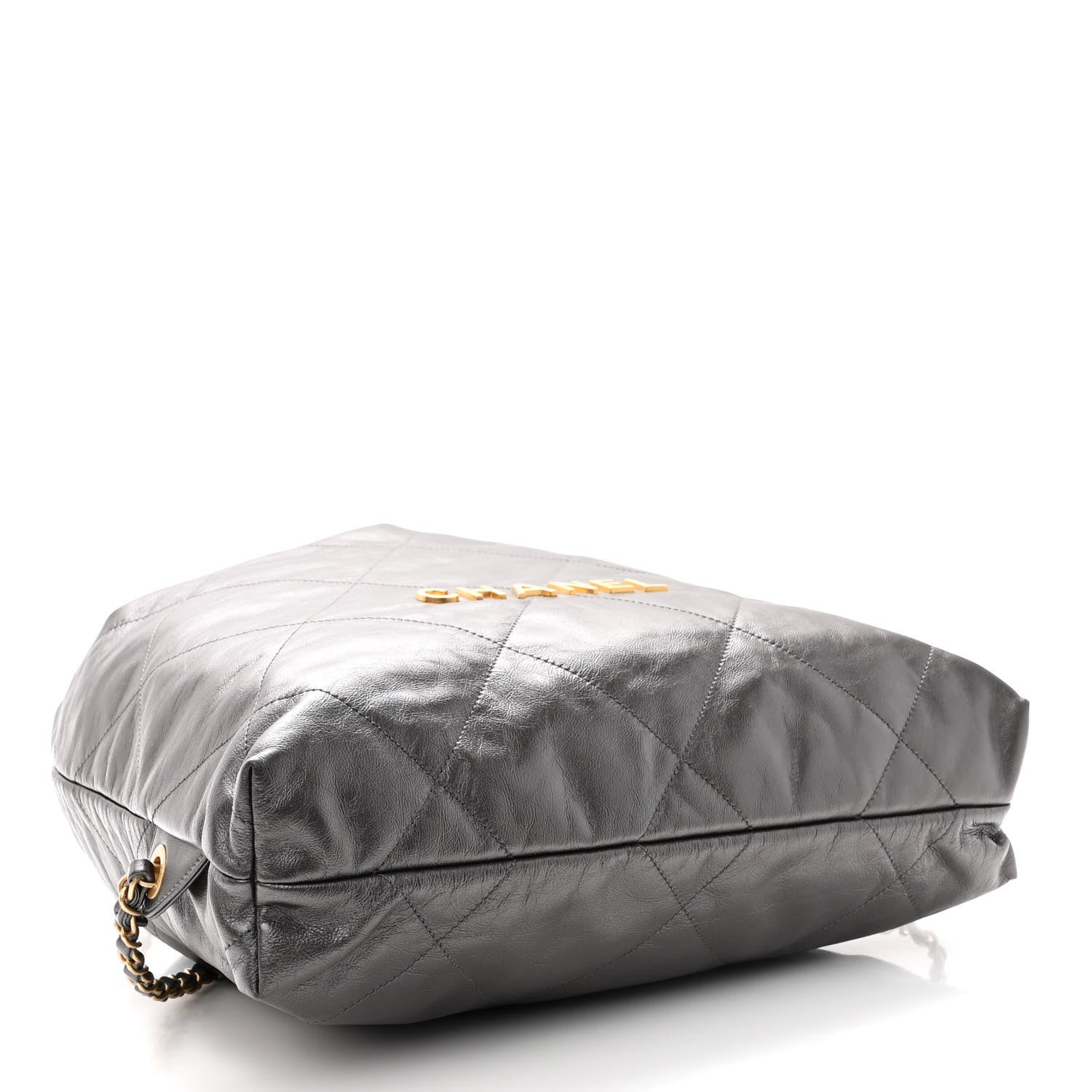 Chanel Metallic Calfskin Quilted Chanel 22 Backpack Ruthenium 4 of 10