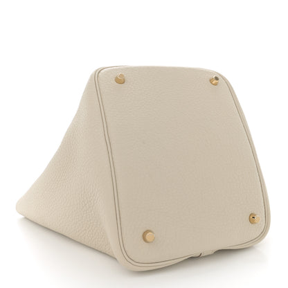 Hermes Taurillon Clemence Picotin Lock 22 MM Beton 4 of 10