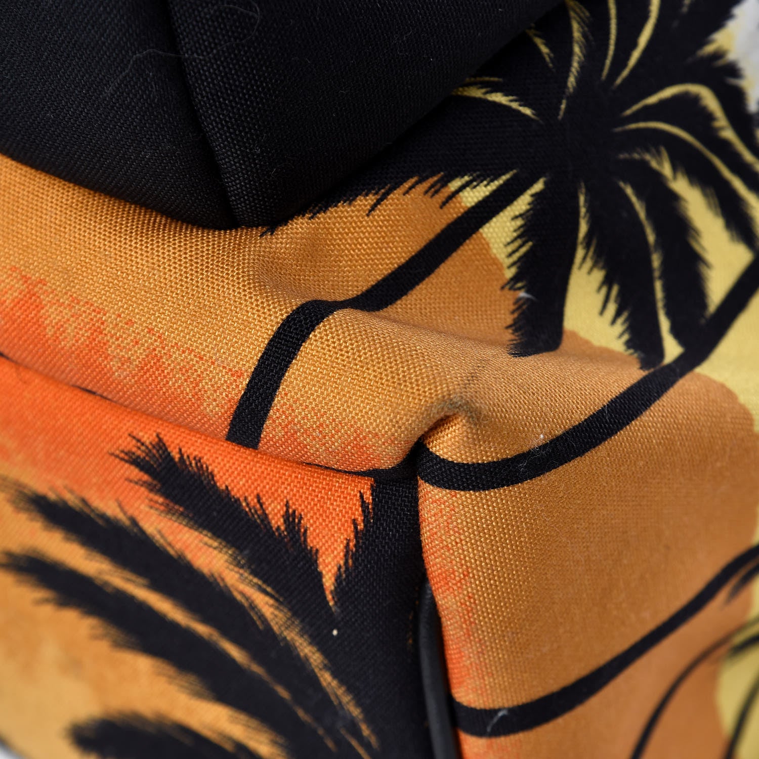 Saint Laurent Nylon Palm Tree Sunset Print Hunting Backpack Red Yellow Black 12 of 14
