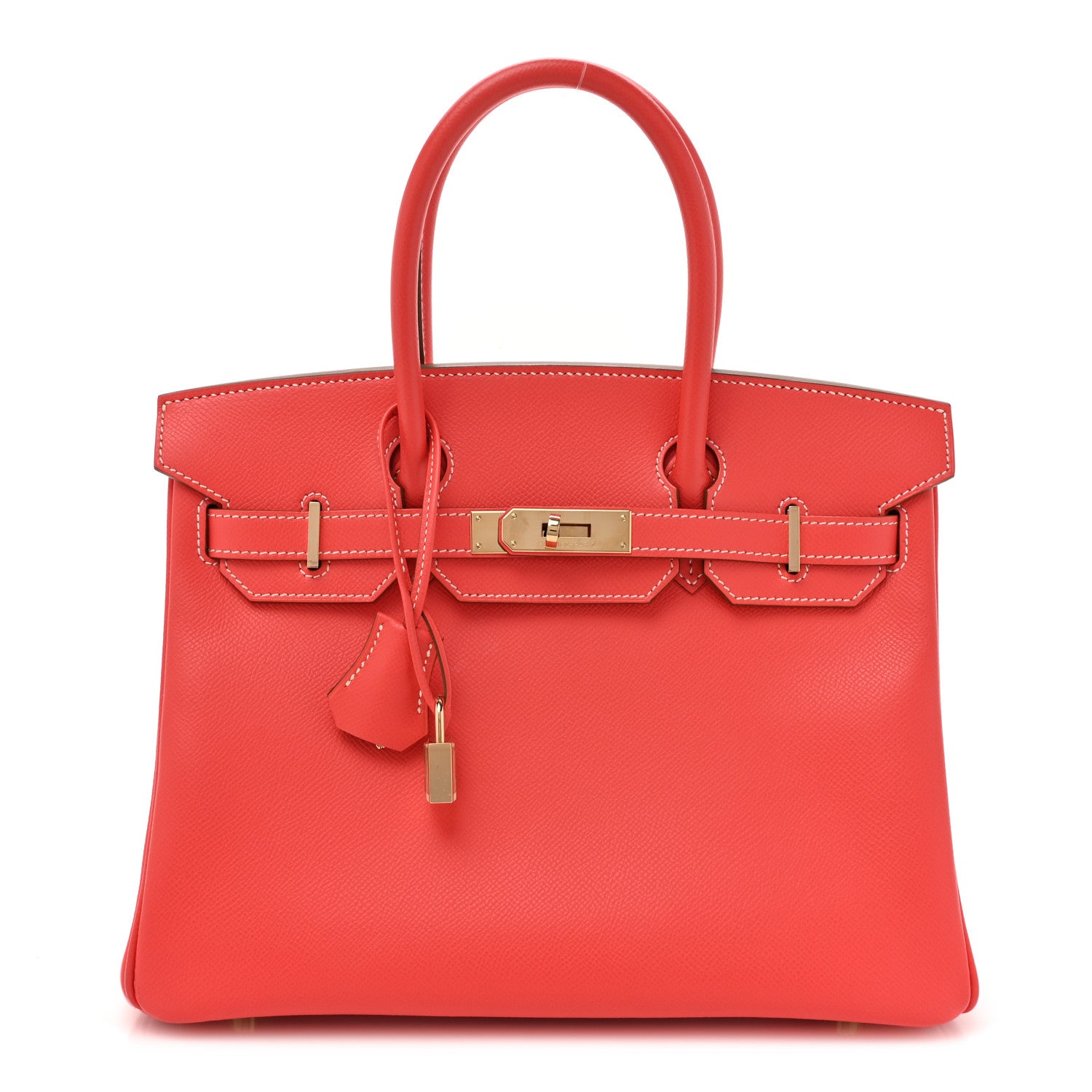 Hermes Epsom Candy Birkin 30 Rose Jaipur Gold 1 of 12