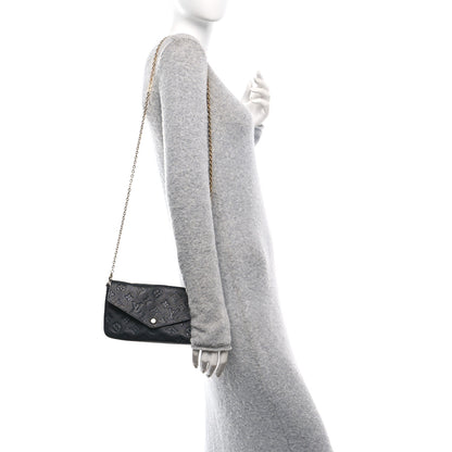 Louis Vuitton Empreinte Pochette Felicie Chain Wallet Black 2 of 14