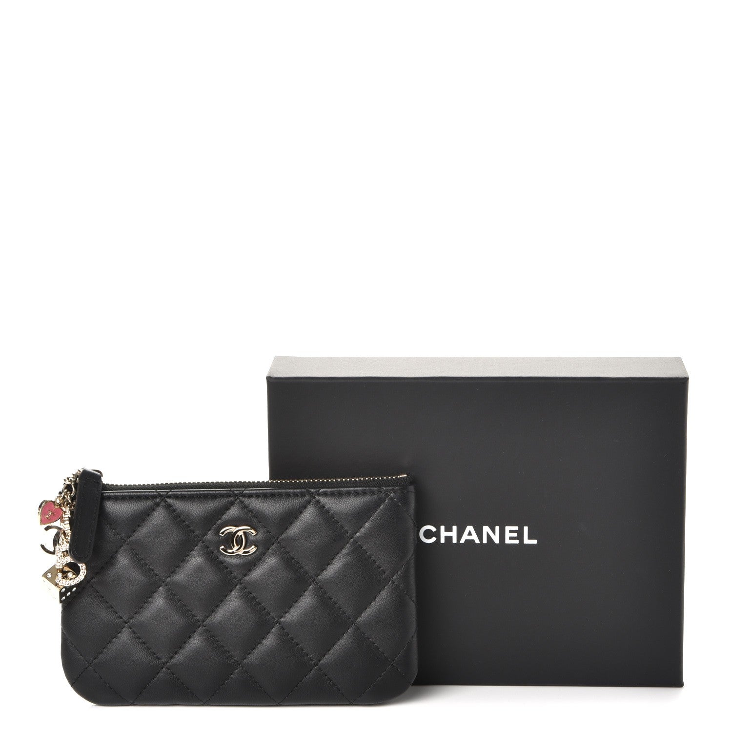 Chanel Lambskin Quilted Casino Coin Purse Black 8 of 8