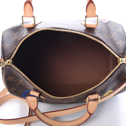 Louis Vuitton Monogram World Tour Speedy Bandouliere 30 5 of 9
