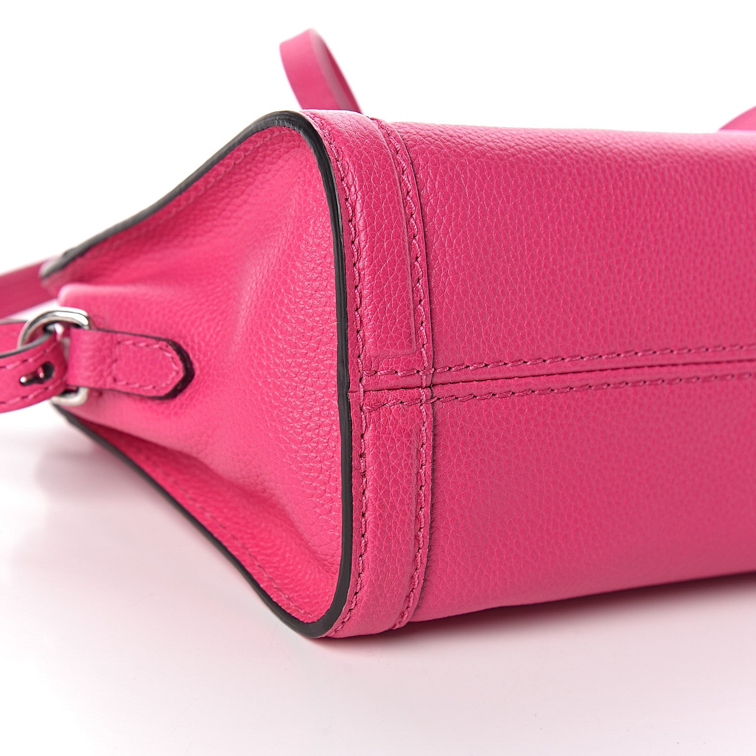 Alexander McQueen Grainy Calfskin Mini Padlock Zip Satchel Pink 8 of 10