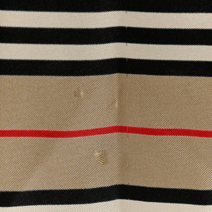 Burberry Silk Vintage Check Icon Stripe TB Monogram Print Scarf Archive Beige 5 of 9