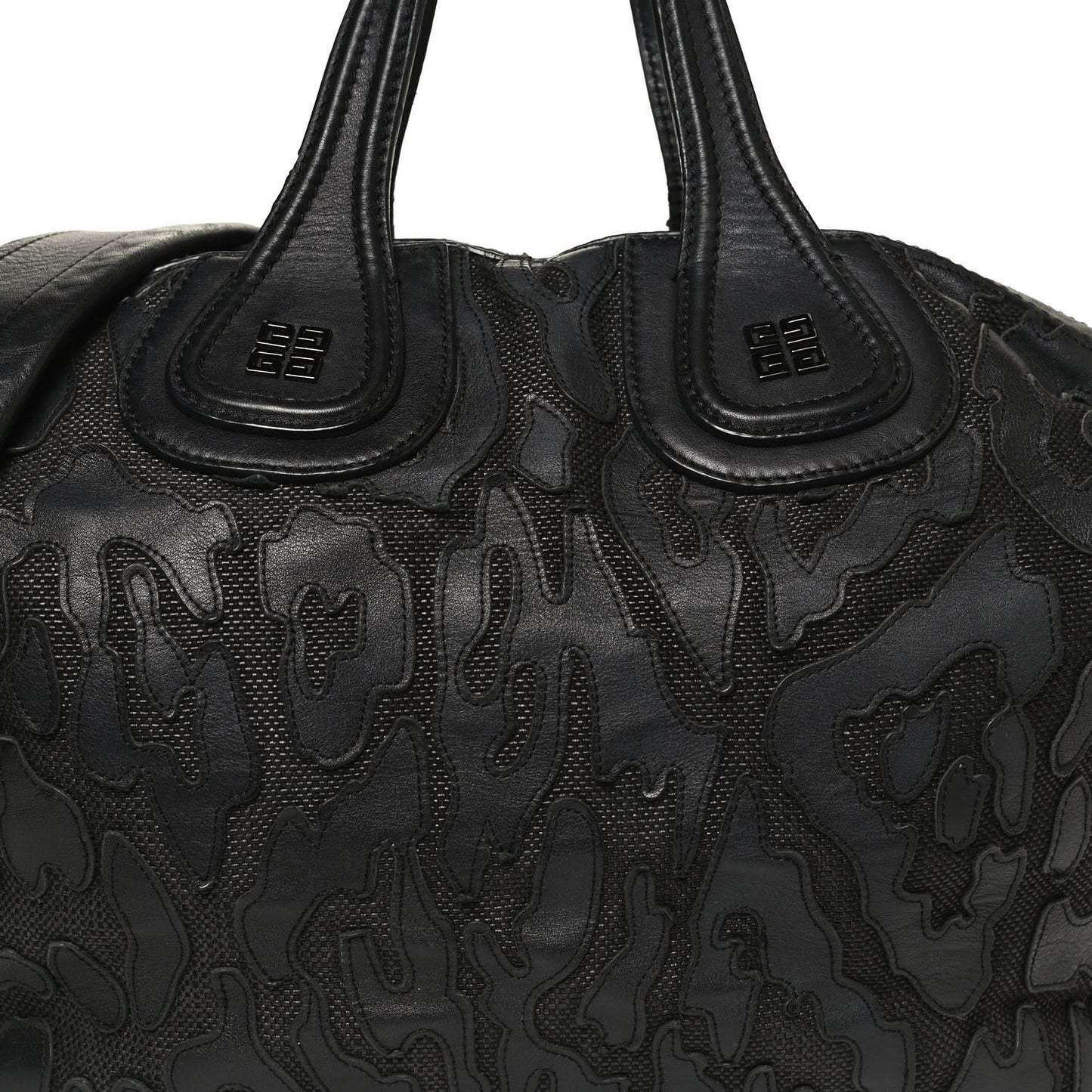 Raffia Lambskin Patchwork Nightingale Black