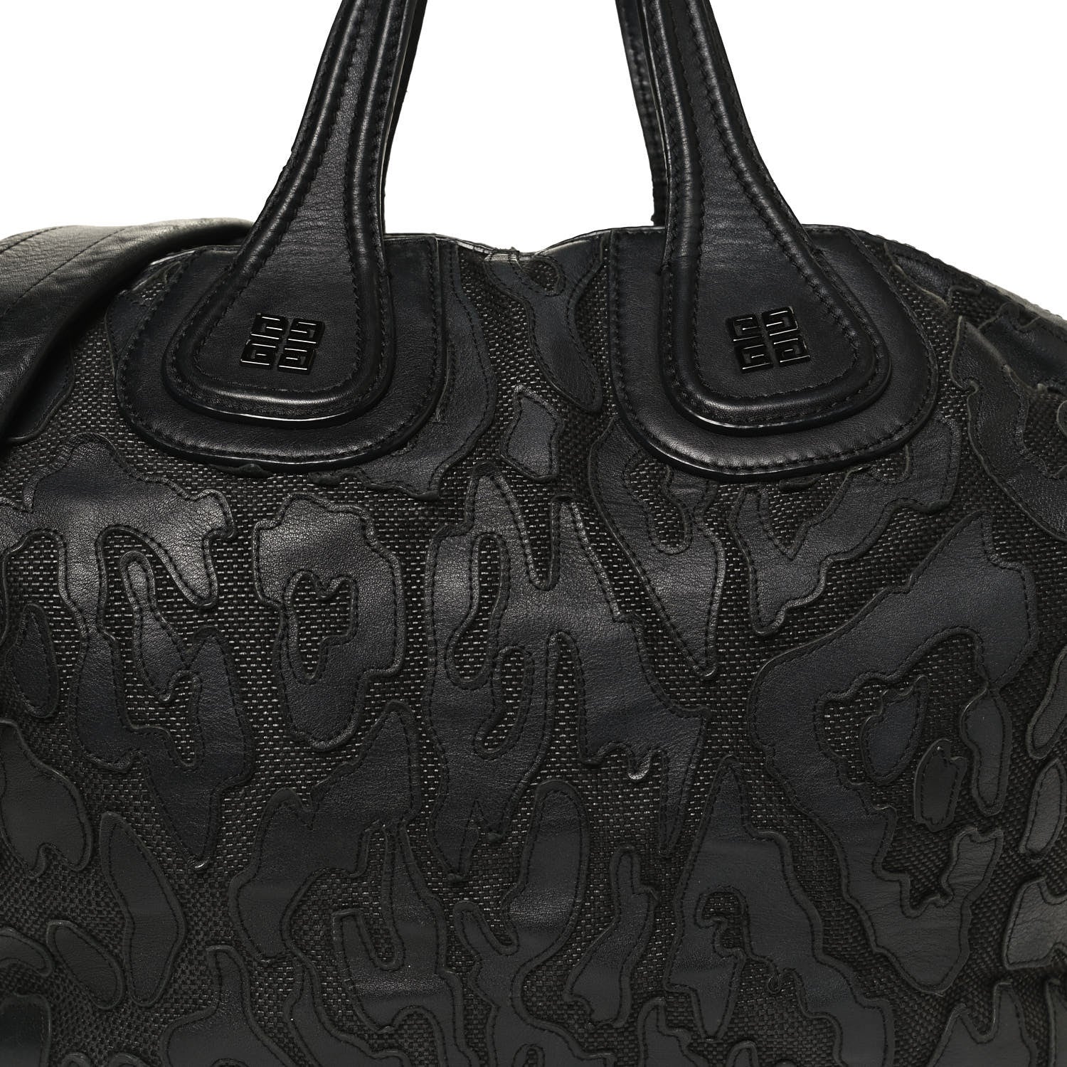 Givenchy Raffia Lambskin Patchwork Nightingale Black 8 of 12