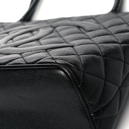 Chanel Caviar Quilted Medallion Tote Black 10 of 19