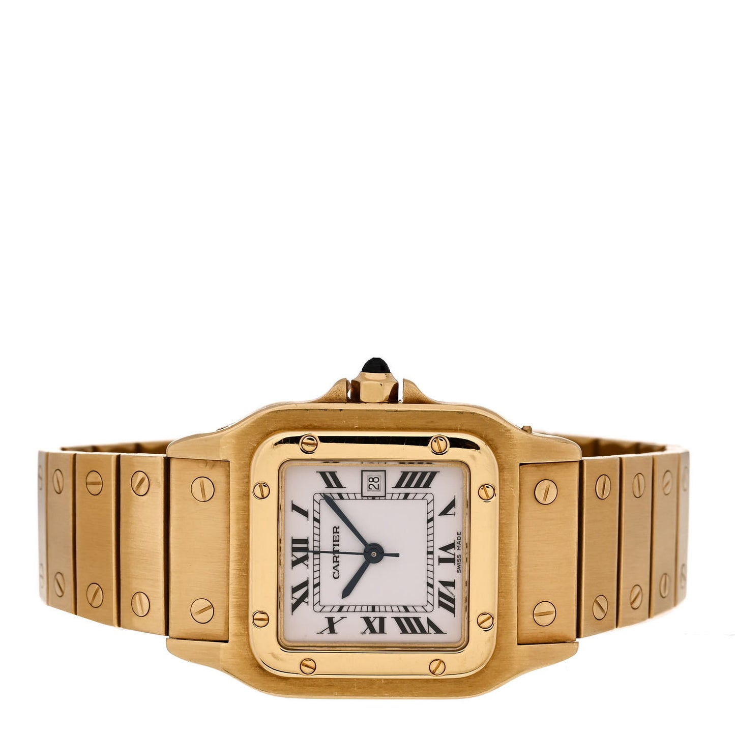 18K Yellow Gold 29mm Santos De Cartier Galbee Automatic Watch