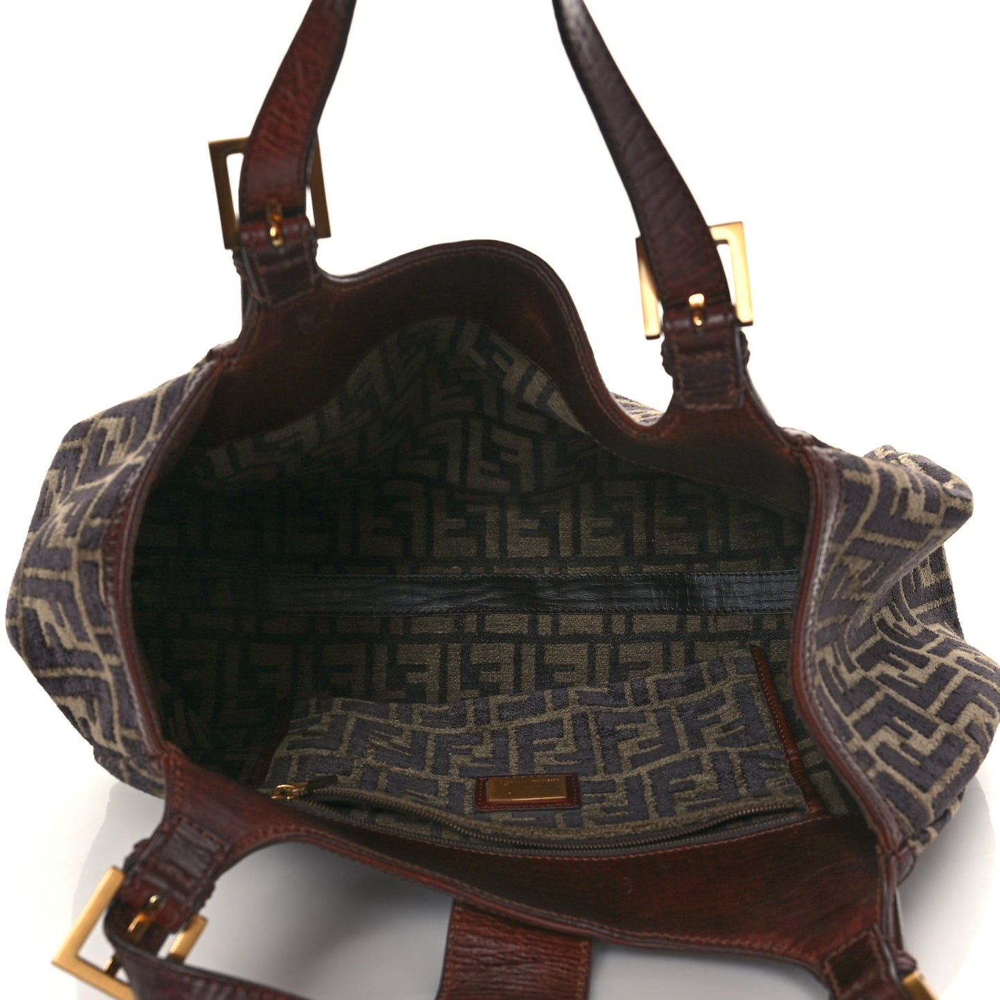 Velvet Zucca Vitello Forever Shoulder Bag Fango Grigio Bruciato