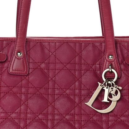 Christian Dior Coated Canvas Cannage Small Panarea Tote Fuchsia 7 of 12