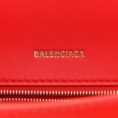 Balenciaga Shiny Box Calfskin Small Hourglass Top Handle Bag Bright Red 6 of 11