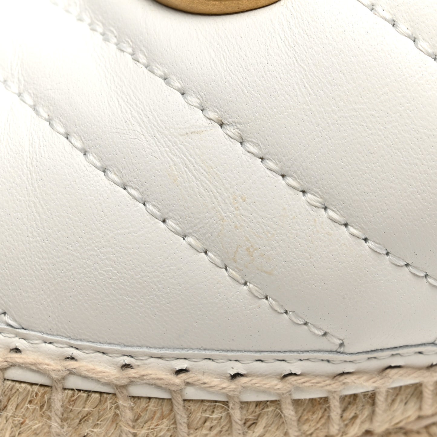 Nappa Matelasse GG Marmont Espadrilles 38.5 Great White