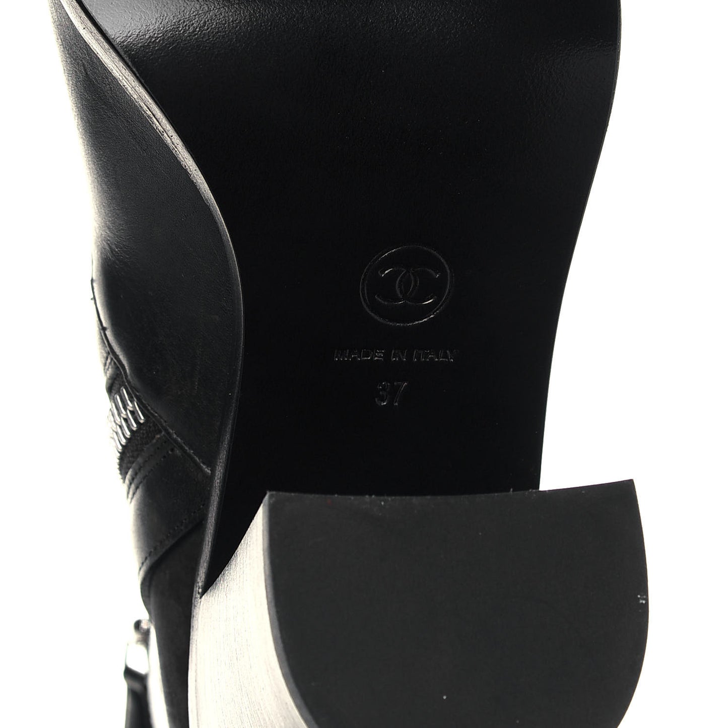 Calfskin Patent Cap Toe Short Ankle Boots 37 Navy Black